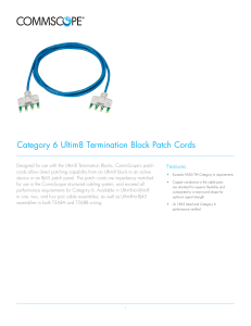 Category 6 Ultim8 Termination Block Patch Cords