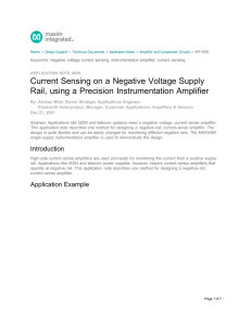 Current Sensing on a Negative Voltage Supply Rail, using