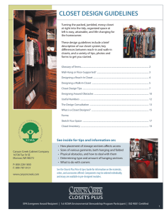 closet design guidelines - Canyon Creek Cabinet Company