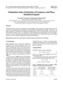 Modulation Index Estimation of Frequency and Phase Modulated