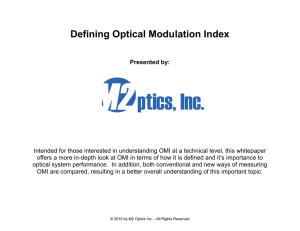 Defining Optical Modulation Index