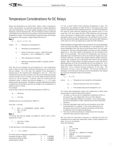 Temperature Considerations for DC Relays