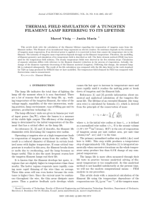THERMAL FIELD SIMULATION OF A TUNGSTEN FILAMENT LAMP
