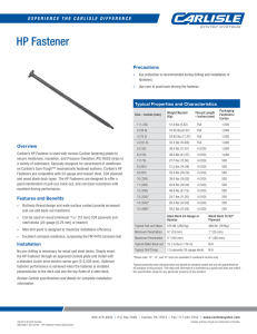 HP Fastener - Carlisle SynTec