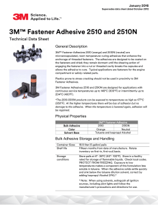 3M™ Fastener Adhesive 2510 and 2510N