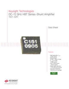 Keysight Technologies DC–12 GHz HBT Series–Shunt Amplifier