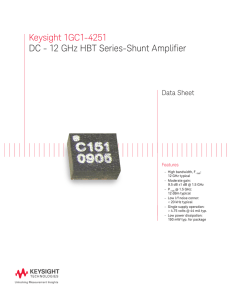 Keysight 1GC1-4251 DC - 12 GHz HBT Series