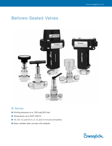 Bellows-Sealed Valves, B Series
