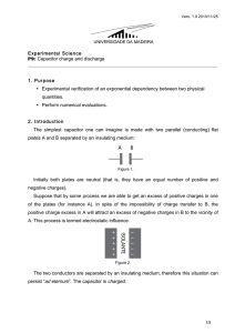 Capacitor discharge. Exponential regression.