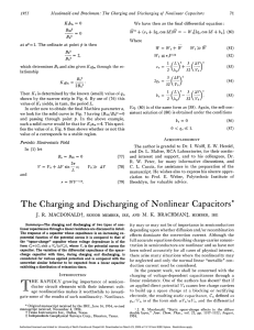 The Charging and Discharging of Nonlinear Capacitors *