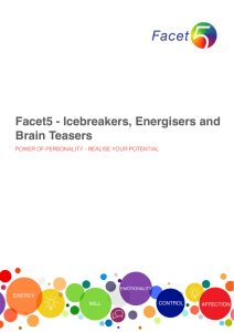Facet5 - Icebreakers, Energisers and Brain Teasers