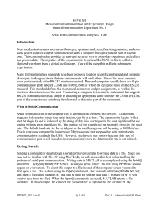 PHYS 352 Measurement Instrumentation and Experiment Design