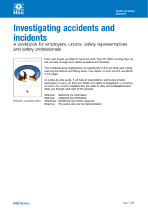 Investigating accidents and incidents