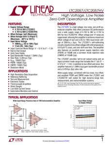 LTC2057/LTC2057HV - High Voltage, Low Noise Zero