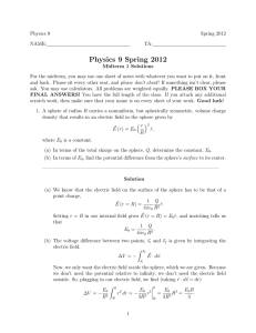 Physics 9 Spring 2012