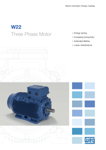 W22 Three Phase Motor - WEG 22