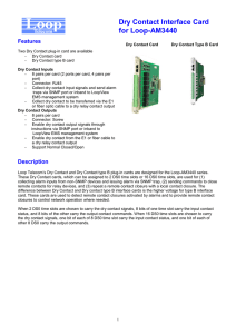 Dry Contact Interface Card for Loop-AM3440