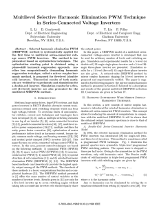Multilevel Selective Harmonic Elimination PWM Technique in Series