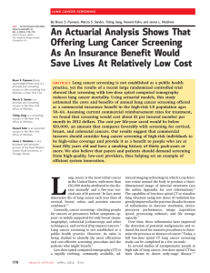 An Actuarial Analysis Shows That Offering Lung Cancer Screening