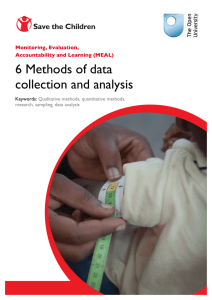 6 Methods of data collection and analysis