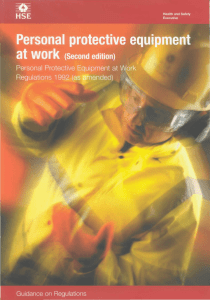 Personal protective equipment at work (second edition)