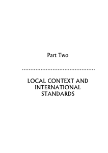Part Two LOCAL CONTEXT AND INTERNATIONAL