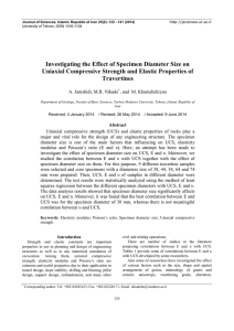 Investigating the Effect of Specimen Diameter Size on Uniaxial