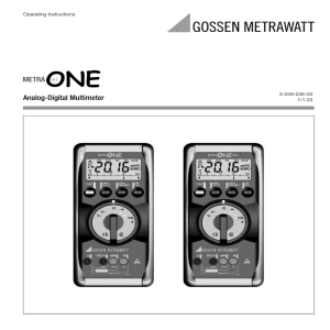 Analog-Digital Multimeter METRA HIT