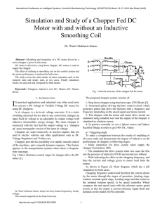 Simulation and Study of a Chopper Fed DC Motor with