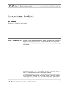 Introduction to Feedback - The Designer`s Guide Community