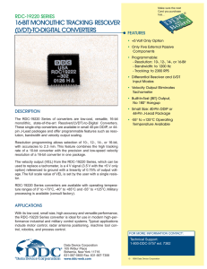 rdc-19220 series 16-bit monolithic tracking resolver