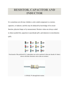 RESISTOR, CAPACITOR AND INDUCTOR