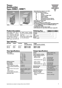 Multifunction Types DMB51, DMB71 Timers