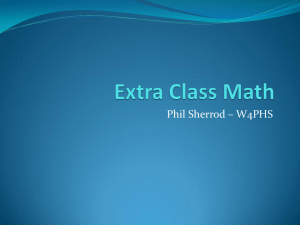 Extra Class Math Section