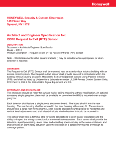 IS310 Request to Exit (RTE) Sensor