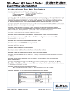 Din-Mon D5 Dual Protocol Smart Meter Engineering - E-Mon