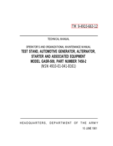 TM 9-4910-663-12 TEST STAND, AUTOMOTIVE GENERATOR