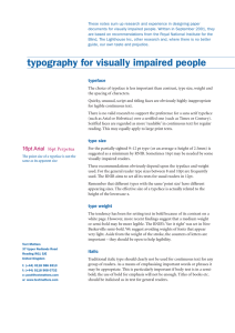 typography for visually impaired people