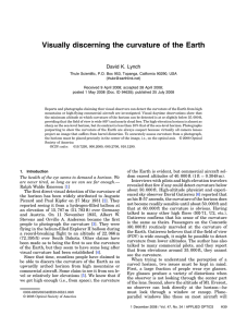 Visually discerning the curvature of the Earth