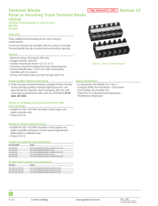 GE Control Catalog - Section 12: Terminal Blocks