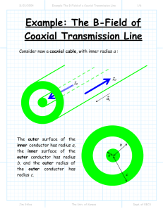Example: The B-Field of Coaxial Transmission Line