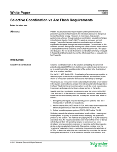 Selective Coordination vs Arc Flash Requirements