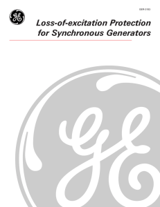Loss-of-Exciation Protection for Synchronous Generators