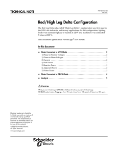 Red/High Leg Delta Configuration