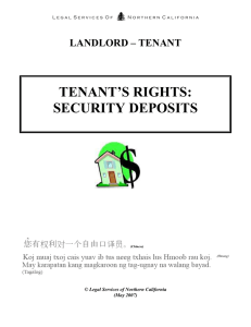 tenant tenant`s rights: security deposits