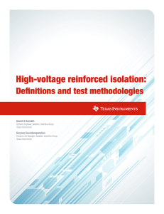 High-voltage reinforced isolation: Definitions