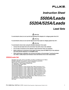 5500A/Leads 5520A/525A/Leads