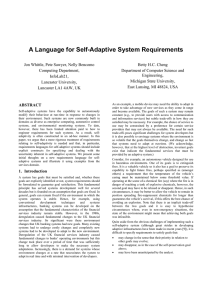 A Language for Self-Adaptive System Requirements