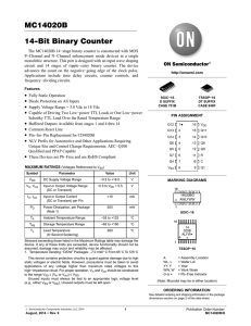 MC14020B - 14-Bit Binary Counter