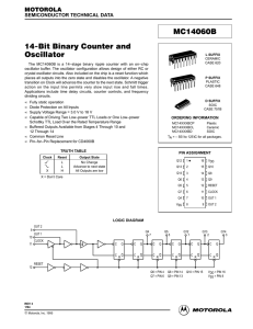 14-Bit Binary Counter and Oscillator MC14060B